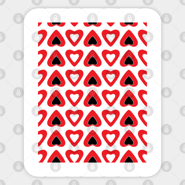 A Love Pattern of Hearts Sticker by Spirit-Dragon